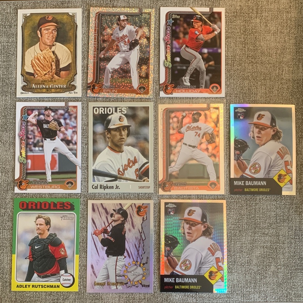 Topps Baltimore Orioles Baseball 10 Card Lot
